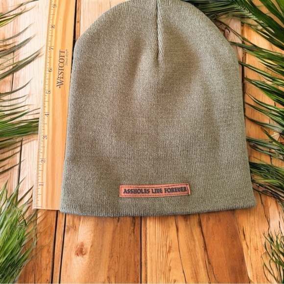 Bayside Olive Green Beanie – “Assholes Live Forever” ALF Patch – Made in USA - Picture 5 of 8